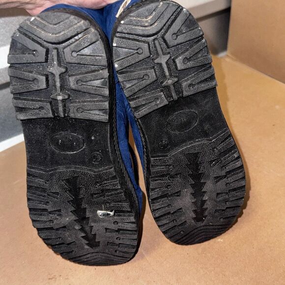 Blue SQL Suede Fur Lined Ankle Boots Winter Snow Boots for Women  9.5 - Picture 5 of 8